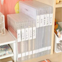 A4文件收纳盒批发透明塑料桌面家用多功能证件合同收纳资料整理盒