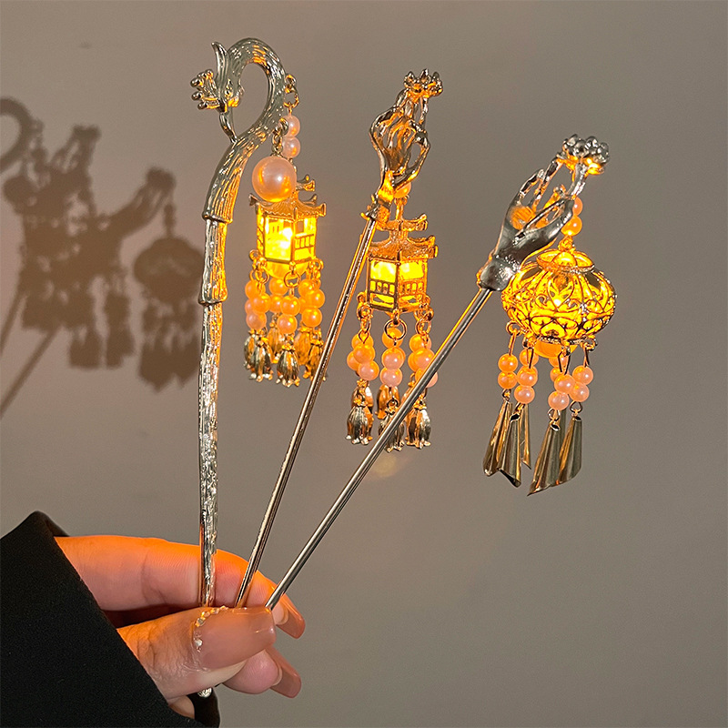 Día también super brillante linterna regalos del Medio Otoño Jardín de viajes de alto nivel sensorio clip de cabello para niños estilo antiguo clip de cabello