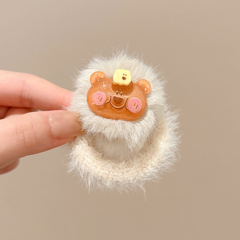 Dibujos animados para niños lindo pulgar lazo para el cabello bebé no daña el cabello cuerda alta elástico banda elástica cuerda para el cabello accesorios para el cabello