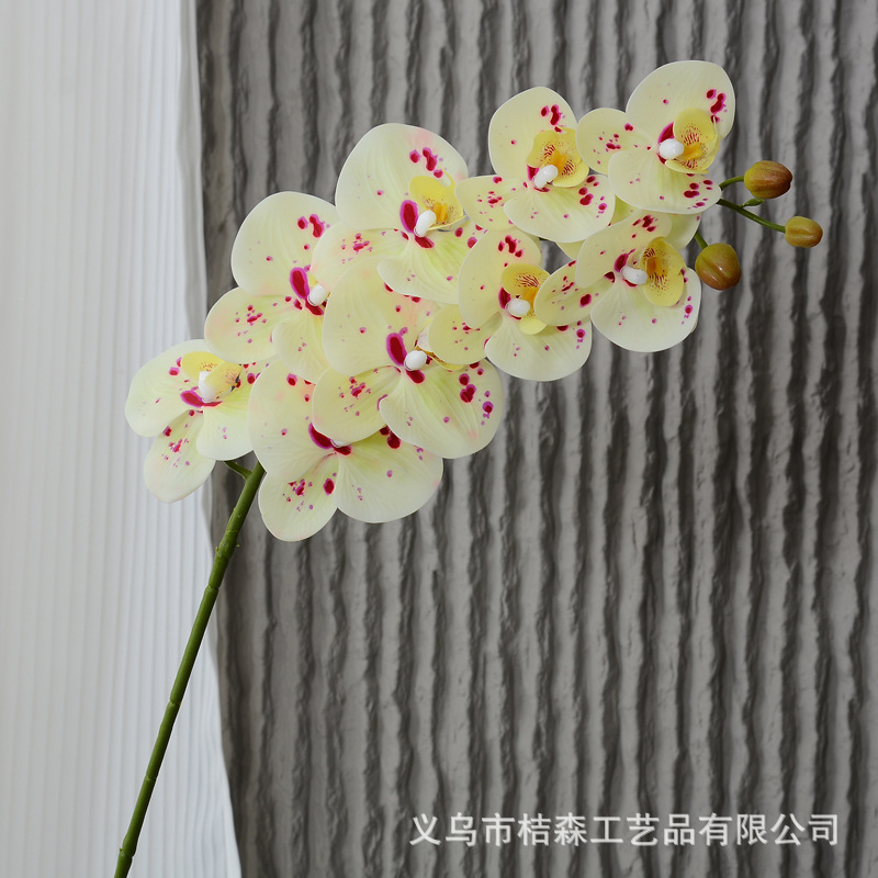 Flores de alta calidad 9 cabezas 7 cabezas 5 cabezas orquídeas mariposa sensación realista tela de seda de película flores falsas decoración de boda nórdica