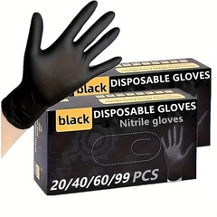跨境一次性丁腈手套黑色英文复合丁腈Nitrile gloves希音temu代发