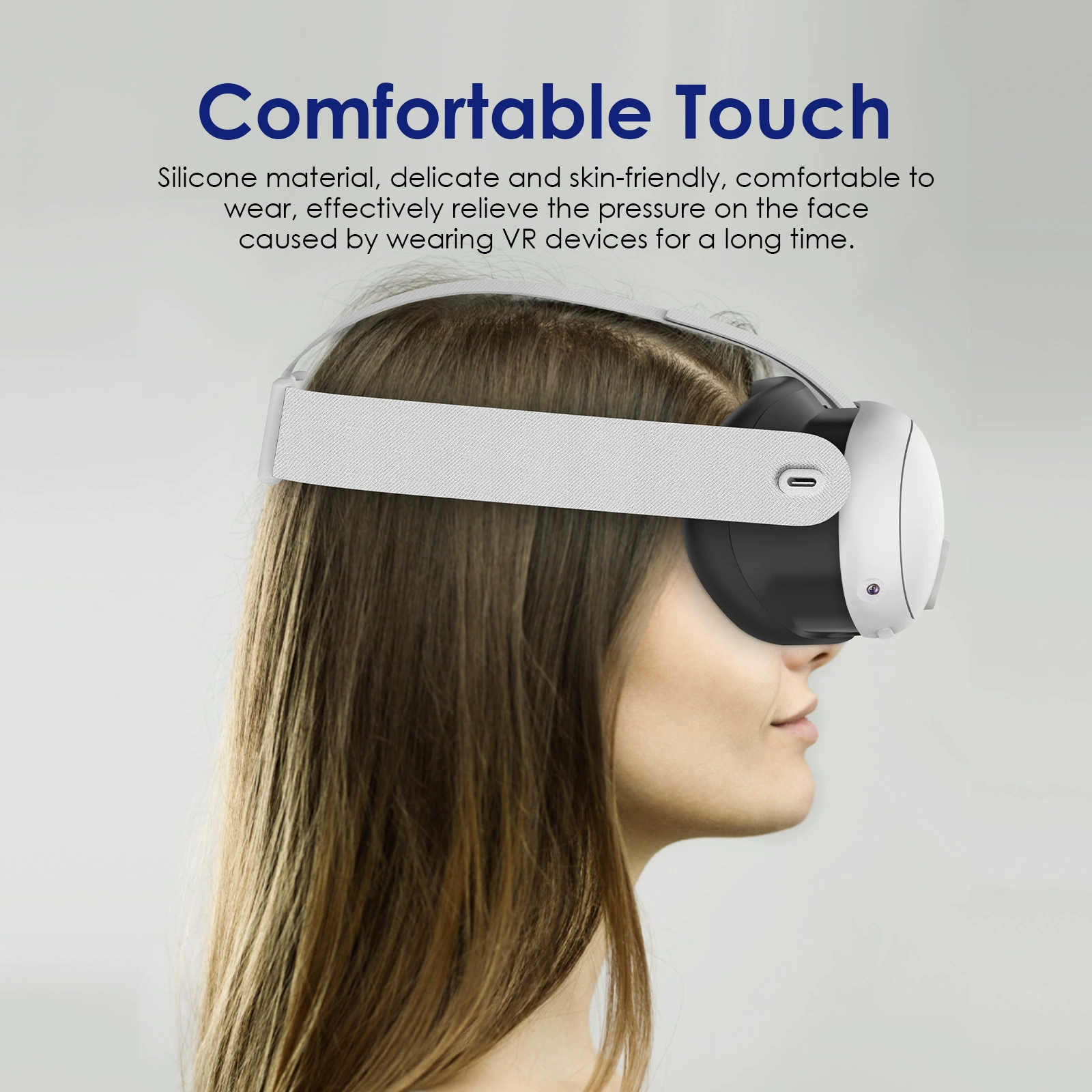 Compatible silicone sleep mask, changeable protective case, rubber sleeve with accessories, protects against sweat