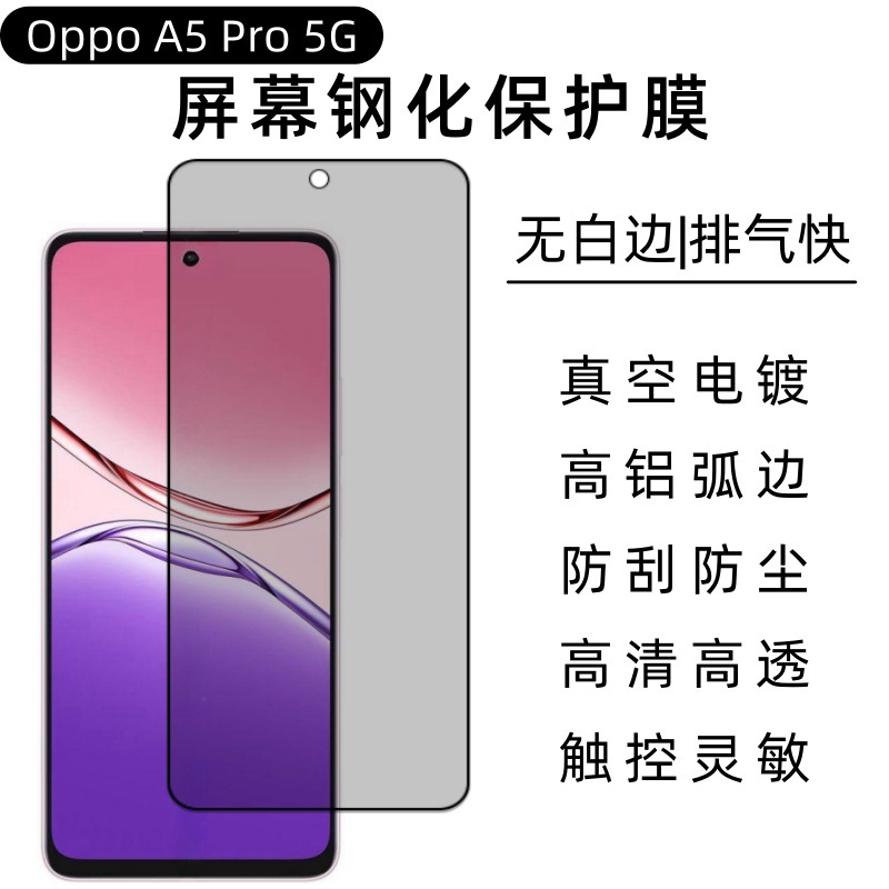 Aplicable a Oppo A5Pro versión internacional de la película de endurecimiento de teléfono móvil A3 película de pantalla de borde de arco de alta definición a3x película de lente image 8