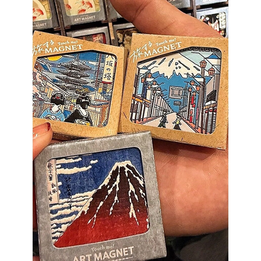 日本涉谷loft美浓烧陶瓷冰箱贴东京富士山限定旅游纪念品伴手礼物