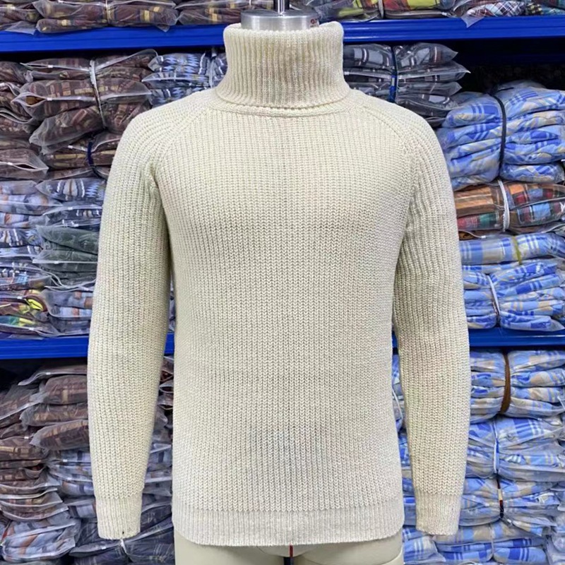 ​Men's & Women's Oversized High-Neck Knit Sweater – Vintage-Inspired Chunky Pullover For Winter, Casual & Chic (Beige, M-3XL)​_voghion.com