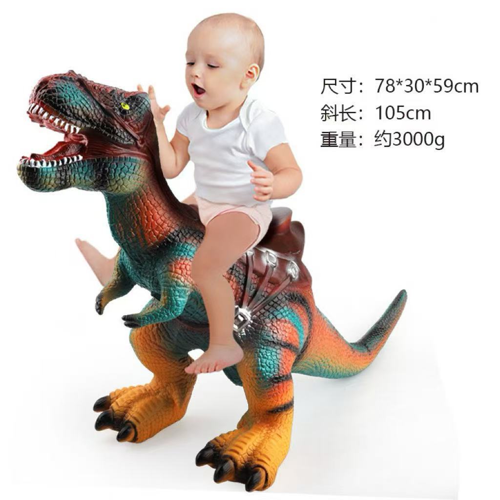 Modelo de dinosaurio de goma suave de gran tamaño para niños y niños, falciformes, brachiosaurios, triceratosaurios, juguetes de montaje