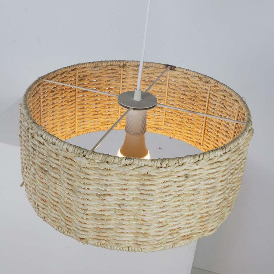 Cama y desayuno Zen chino pastoral creativo ratán papel cuerda pantalla dormitorio balcón restaurante bambú tejido cuerda de papel tejido araña