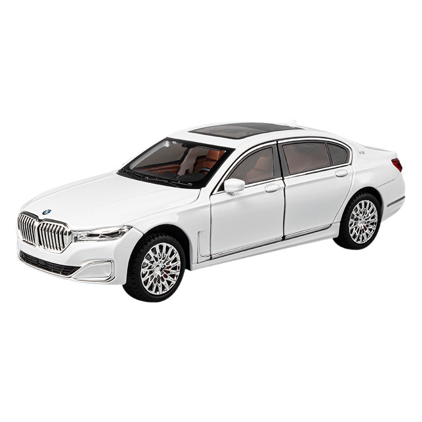 1/24 Bao 760LI aleación modelo de coche pull back sonido y luz juguete los niños decoración boutique interior tiktok recomendar