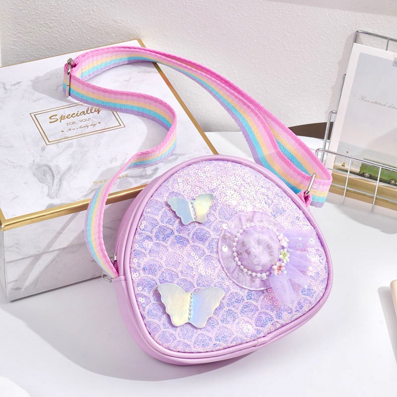Bolsas de hombro para niños de arco lindas bolsas de moda casuales para niños bolsas escolares de jardín de infantes artículos de moda para niños