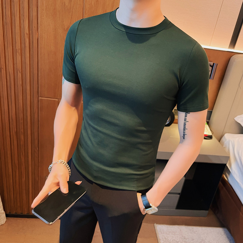 짙은 녹색 로우 칼라