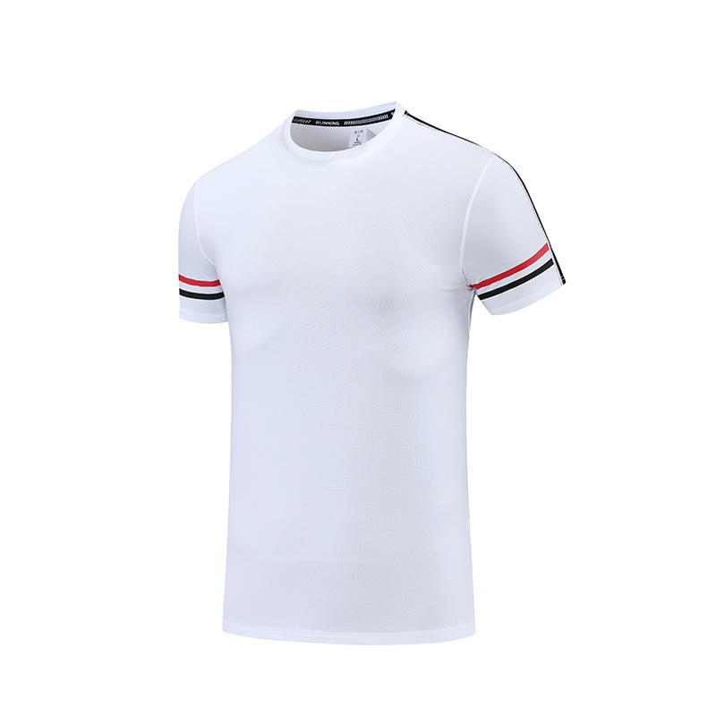 2022 hombres de verano casual deportes cuello redondo camiseta suelta más tamaño transfronterizo fitness corriendo ropa de secado rápido grabado LOG