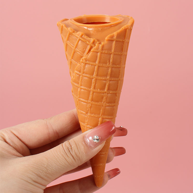 大号仿真脆皮甜筒模型创意DIY奶油胶超轻黏土冰淇淋蛋筒配件材料