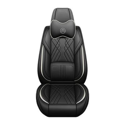 Four Seasons Pad — Car Seat Cushions, Universal for All Seasons - single-seat-black-and-white-nappa-leather
