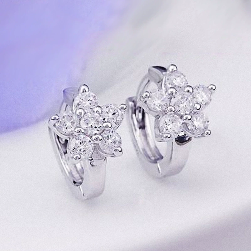 Серьги, корейский стиль, оптом, со снежинками