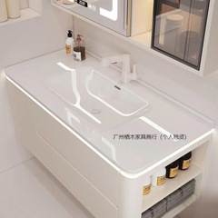 ネットの赤い新型の陶磁器の一体のたらいの浴室の戸棚の組み合わせのトイレの洗面台のサイドの戸棚の洗面器の浴室の洗面器の洗面器