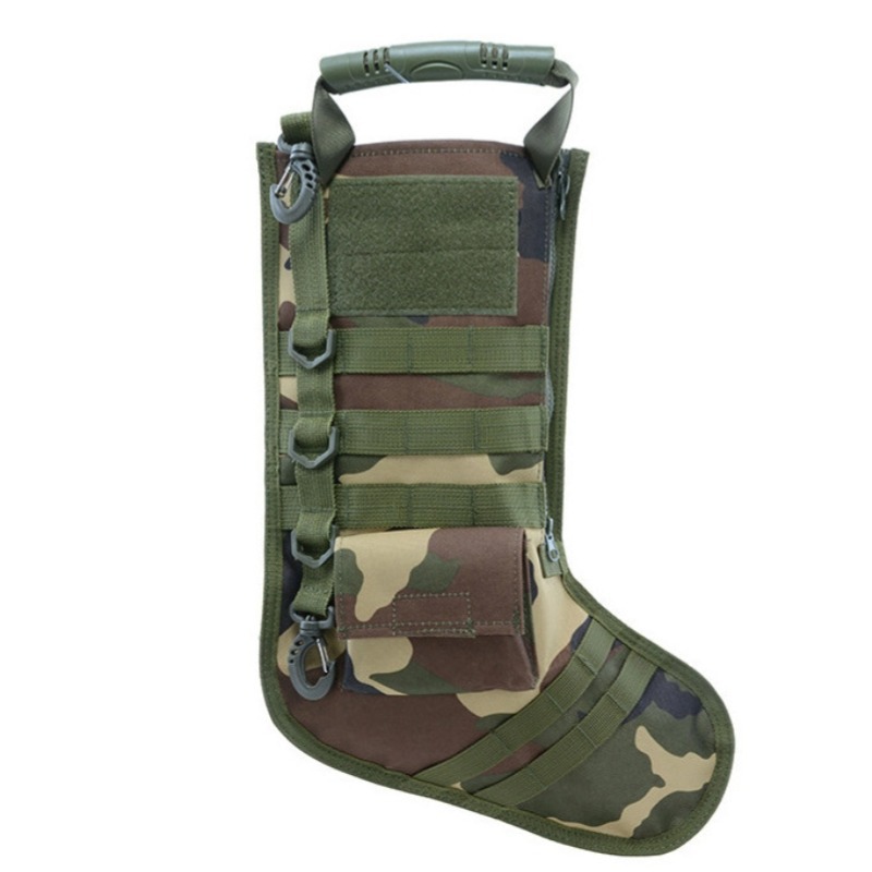 Bolsa de calcetines de Navidad tácticos de montaje MOLLE para exteriores