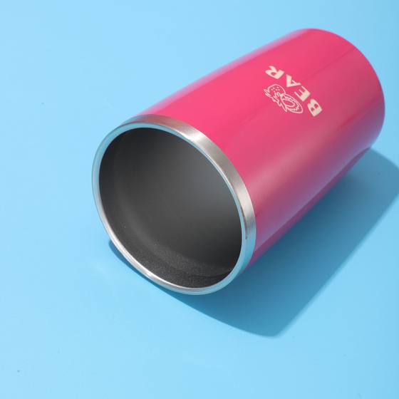 Wholesale strawberry bear straw Cup girl's high-looking coffee cup office student Lady thermos cup couple Cup new