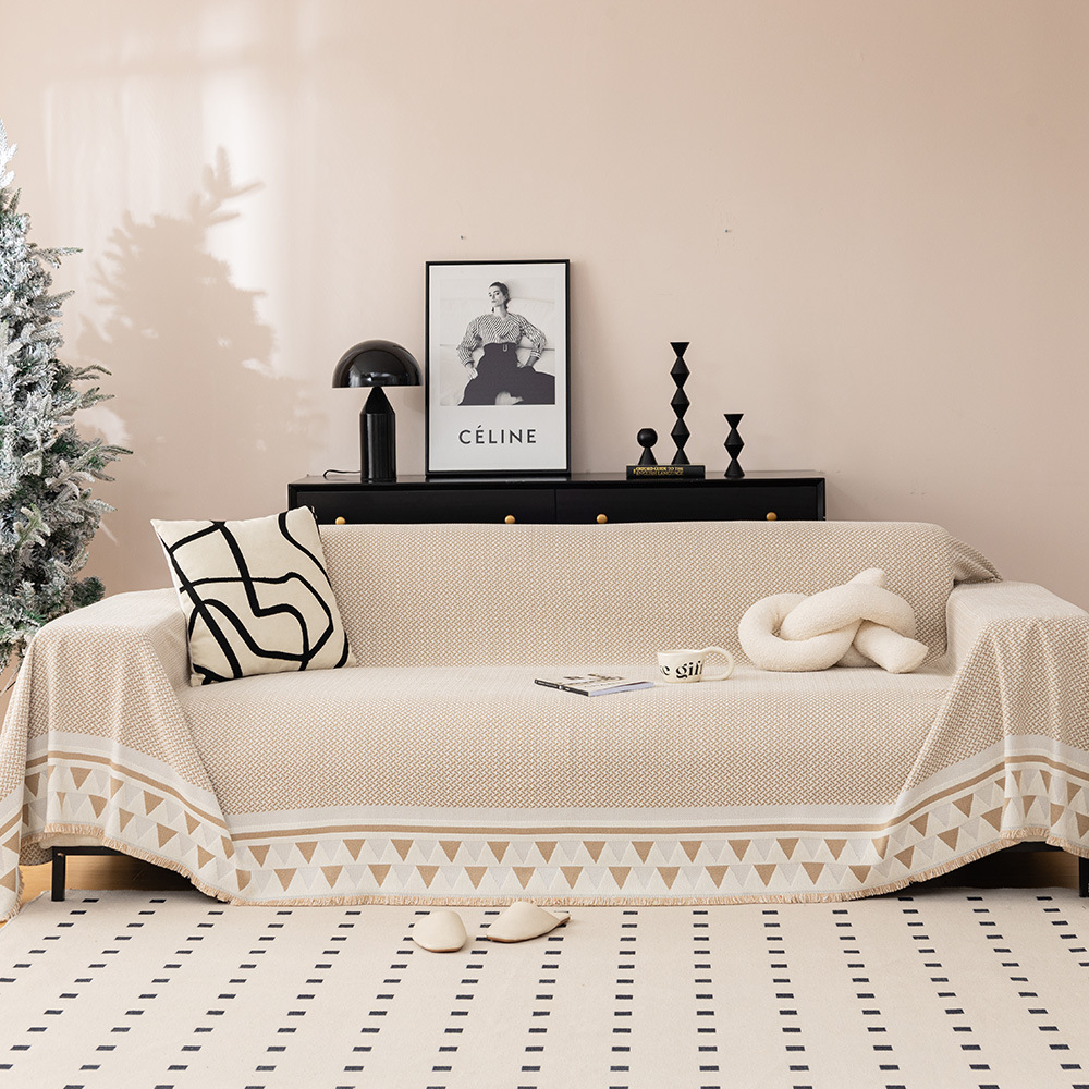Positioning sofa cover anti-cat scratch anti-slip sofa cushion full cover four-season universal cover chenille cover