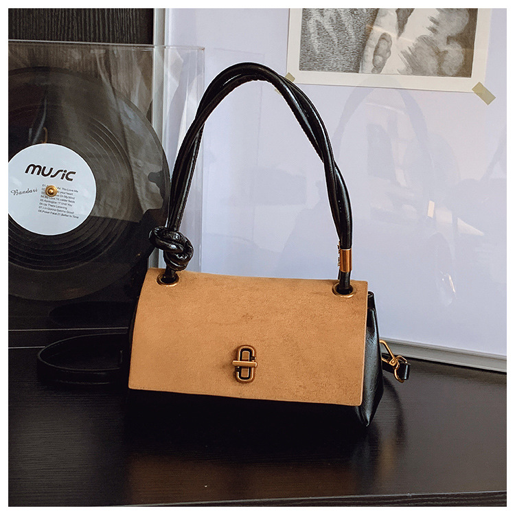 Nuevo nicho de comercio exterior coreano diseño de bloqueo exquisito bolso pequeño estilo francés simple versátil bolso de hombro portátil