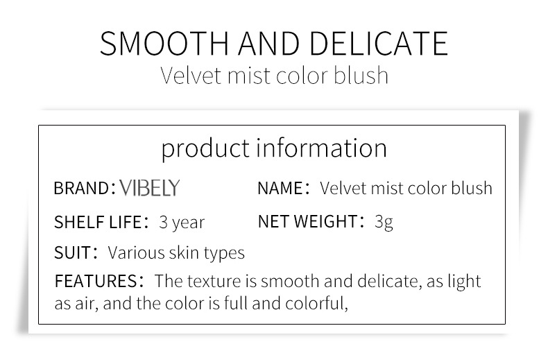 VIBELY Nude Natural Hydrating Liquid Blush Cross-border Single Color Slightly tipsy Long-lasting Color Liquid Blush Eyeshadow undefined