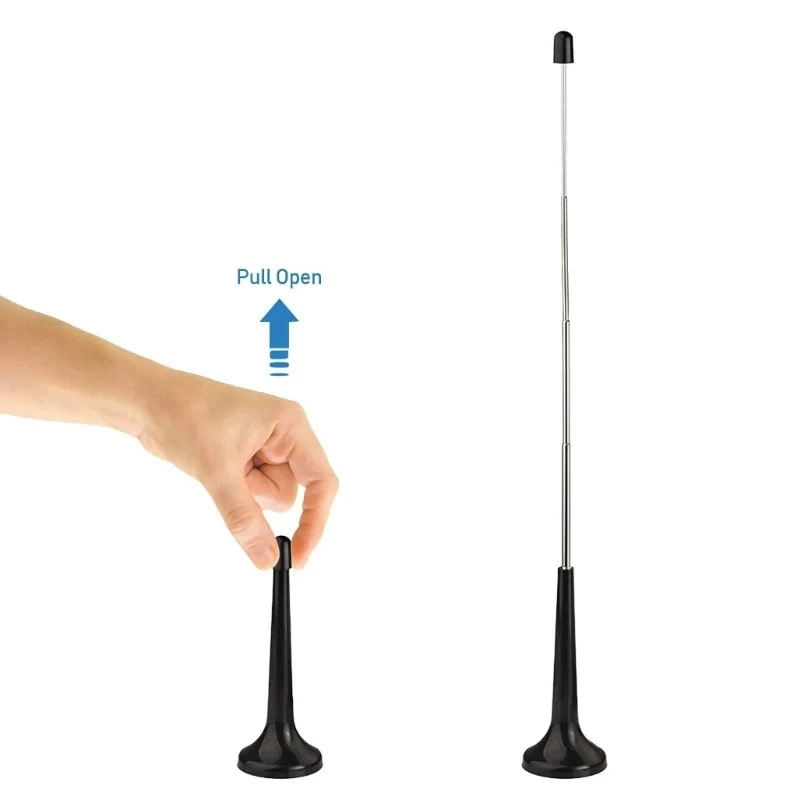 Внутренняя DAB/FM ТВ-антенна, высокий коэффициент усиления, 75 Ω, телескопическая присоска, RG174 3 м