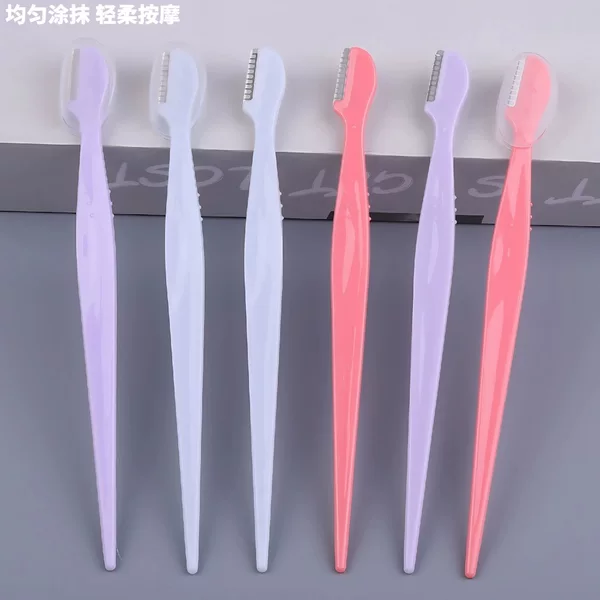 New eyebrow knife straight handle anti-scratch safety novice independent portable male and female special eyebrow knife wholesale