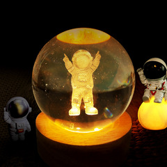 Creative Light-Up Crystal Ball Night Lamp Student Graduation Gift for Boys and Girls Birthday Gift Ornament Desk Decor
