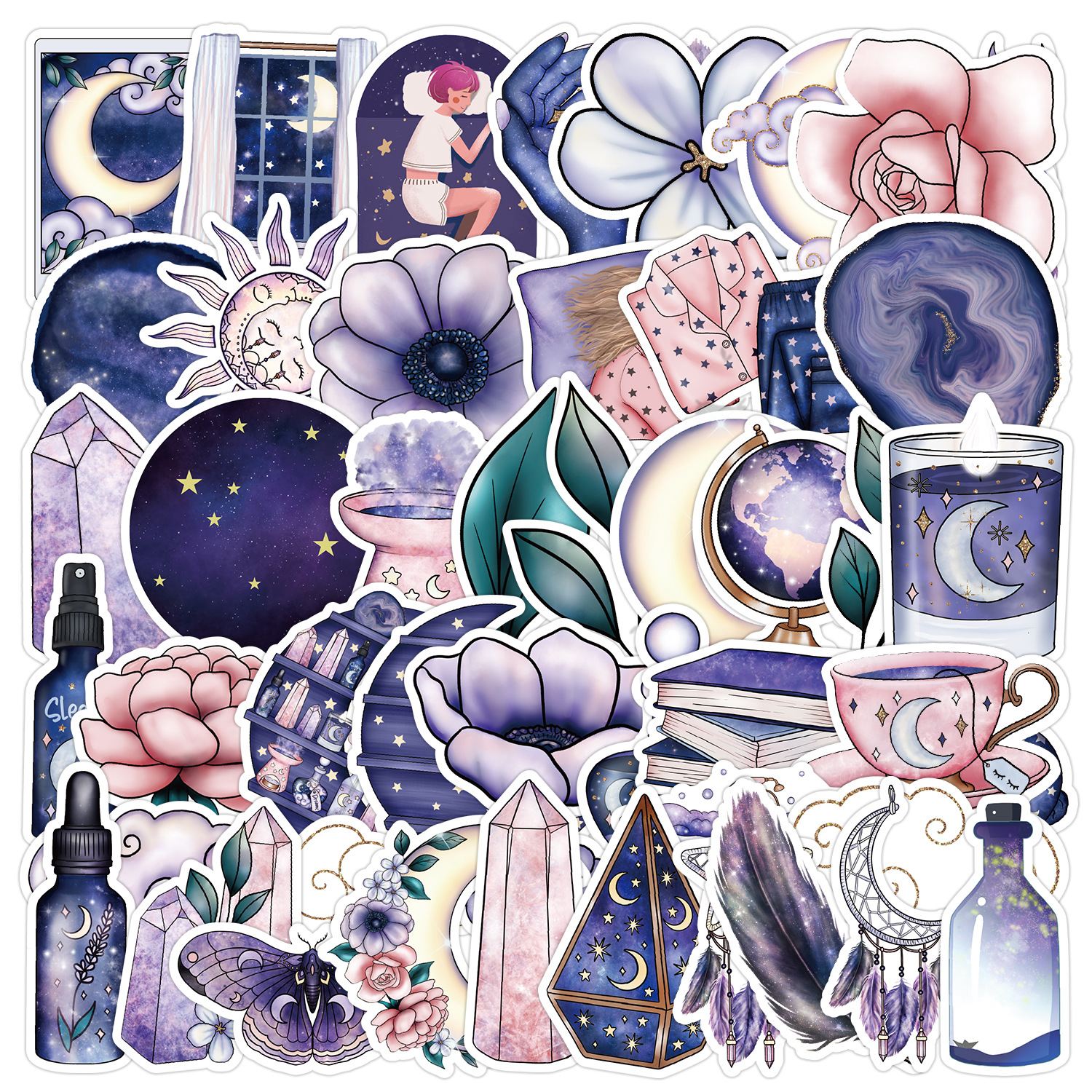 50 piezas de pegatinas de graffiti mágico para teléfono móvil taza de agua computadora pegatinas decorativas pegatinas impermeables de dibujos animados para niños al por mayor