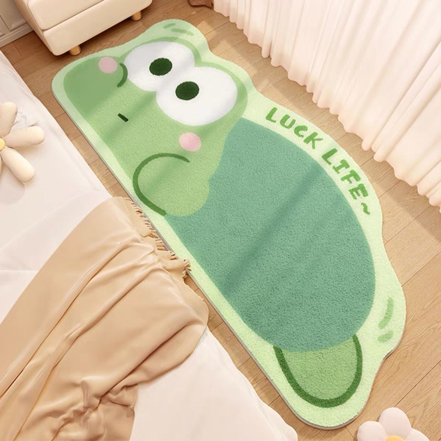누워있는 큰 눈 개구리
