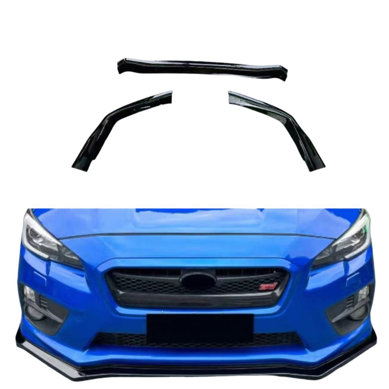 Suitable for 15-19 Subaru Impreza Three-Section Front Lip Wrx Model Modified Carbon Pattern Front Spoiler Small Body Kit