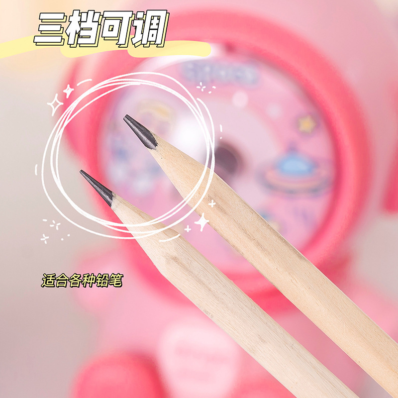 Regalo de Navidad, cuchillo de lápiz ajustable, grosor anti-piedro, cuchillo de lápiz rotativo, cuchillo de lápiz de dibujos animados para estudiantes de primaria