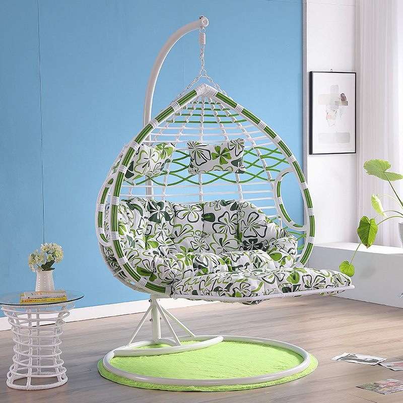 이중 팔걸이 녹색 + 흰색 발 두꺼운 지원