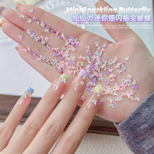 Manicure Ice Transparent Aurora Bow New Three-Dimensional Jelly Easiest for Match Hot Style Accessories Macaron Nail Style Hot Style