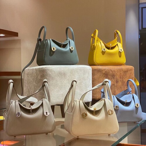 European and American imported TC cowhide wax thread hand-sewn Lindy 26cm Lindy bag doctor bag hand-held shoulder bag for women