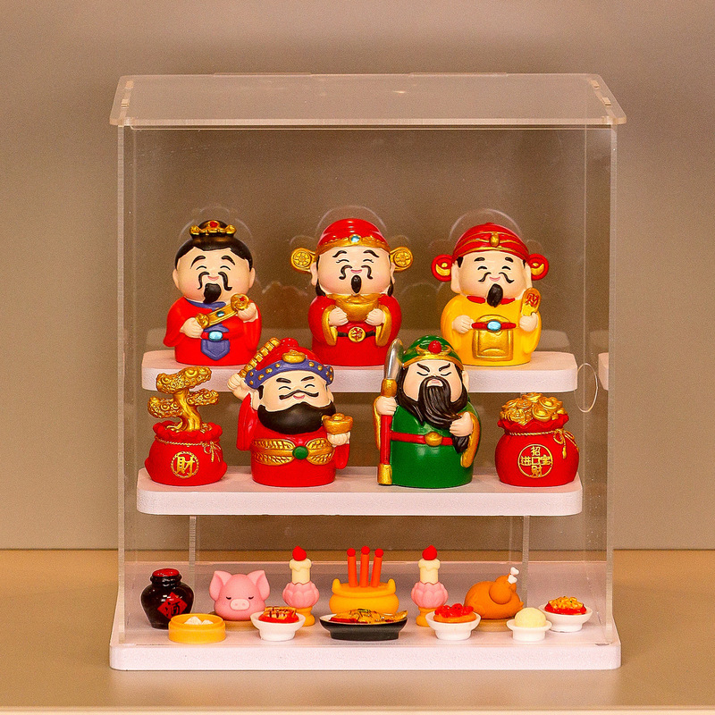 Five-Way God of Wealth Ornaments, Creative New Office Entrance Door, Entrance Hall, Desktop Decorations, Housewarming and Opening Gifts