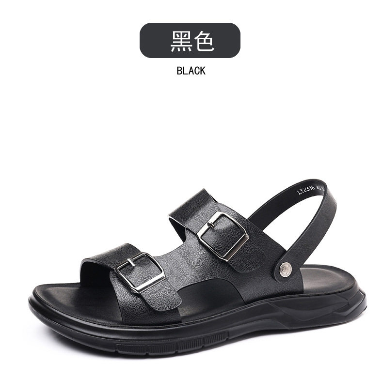 Dép sandal nam quai ngang hở ngón đế mềm hai kiểu mang, đi biển và dạo phố — CS2316 màu kaki, CS2316 màu nâu, CS2316 màu đen chi tiết 20
