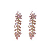 Silver needle, zirconium, earrings, European style, light luxury style