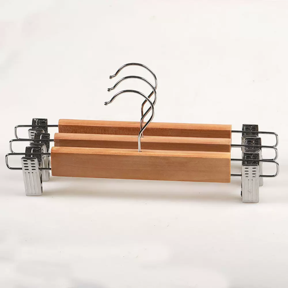 十四年工厂优质实木裤衣架服装店多用途挂儿童裙子裤子木质衣架