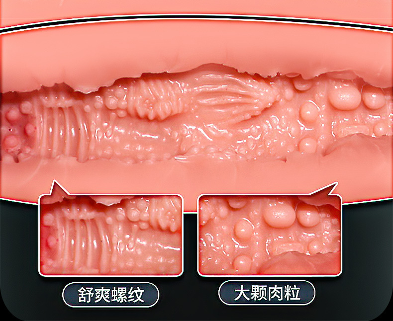 Jiuai Manual Male Masturbator Cup TPE Dual-Channel Realistic Texture Flesh — detail image 13