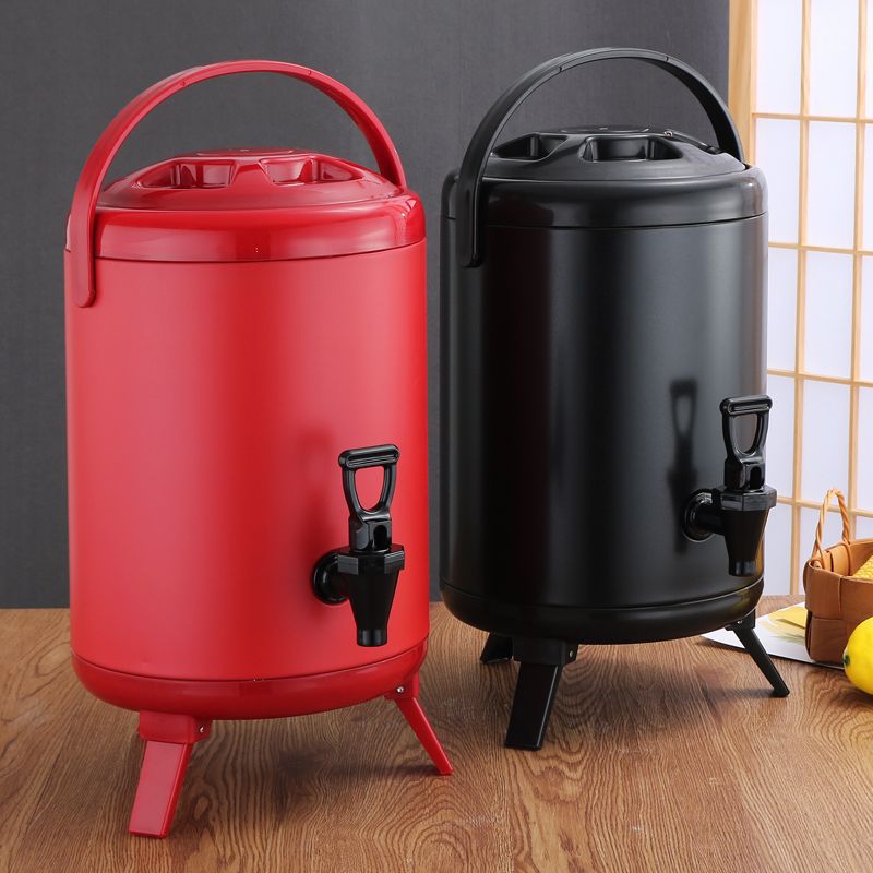 Barril de aislamiento térmico de té de leche de 10 litros barril de acero inoxidable barril de aislamiento térmico de doble capacidad barril de aislamiento térmico de aislamiento frío tienda comercial NaYou