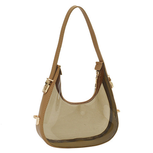 PVC transparent small bag women's fashion summer niche shoulder bag  new trendy cool versatile jelly bag