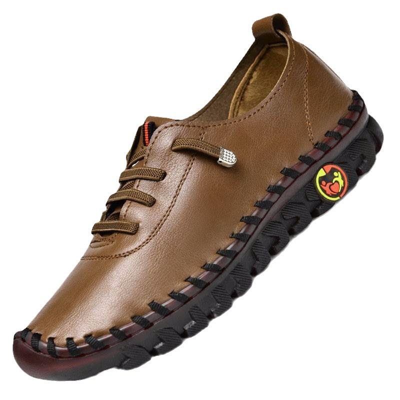 Transfronterizo casual versátil Amazon mano de costura zapatos de mujer tendón suave madre 2024 primavera y otoño zapatos casuales planos image 5