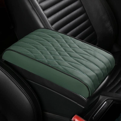New Nappa Leather Memory Foam Car Armrest Box Cushion Calm Gray Armrest Box Cushion