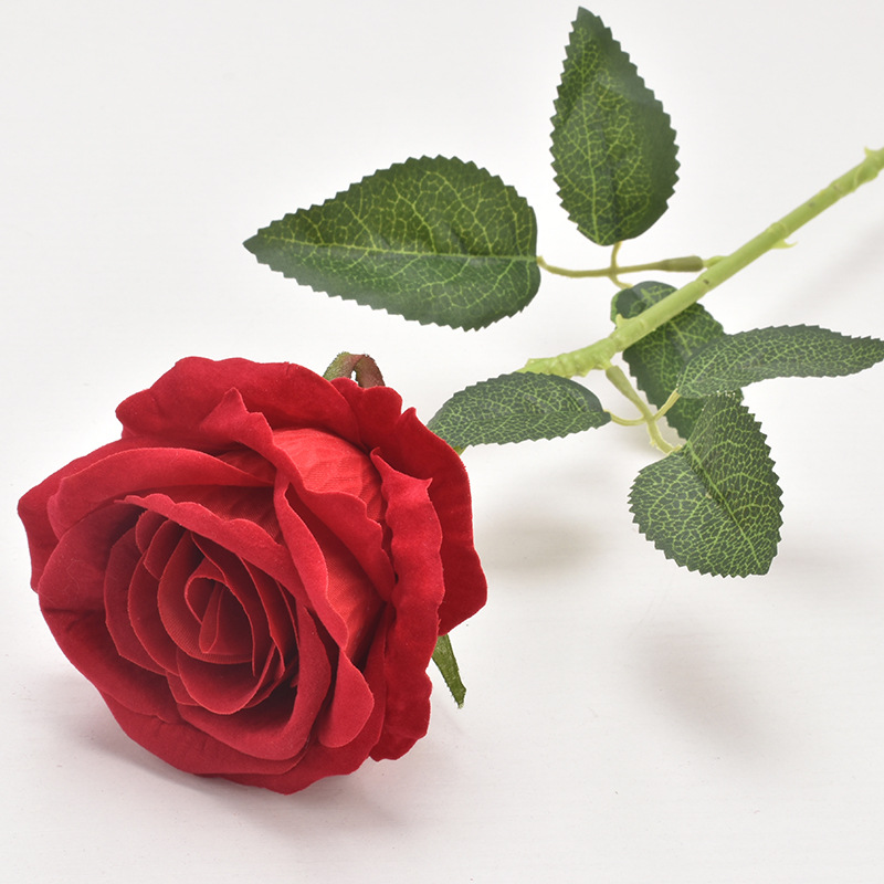 Simulación de pétalos de flores props de boda Simulación de rosas Ramos de flores Novio todo el camino Ropa de la mañana Novio compromiso Flores de mano