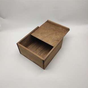Wooden Storage Box, Old Color Wooden Box, Custom-Made Retro Color Storage Transparent Storage Box
