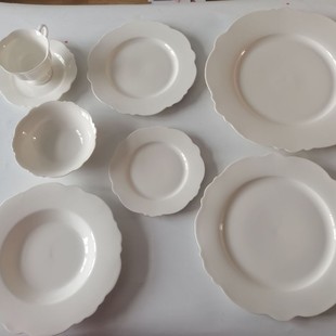 25-Year-Old Shanxi Shuozhou Classic French Morandi Rose Lace Bone China Dinner Plate Set