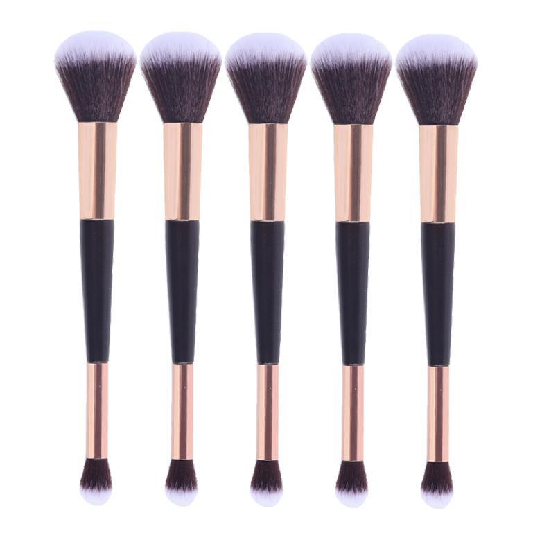 Suministro único de doble cabeza de doble propósito cepillo de sombra de ojos de alta calidad fabricantes de accesorios de maquillaje Venta de descuento grande