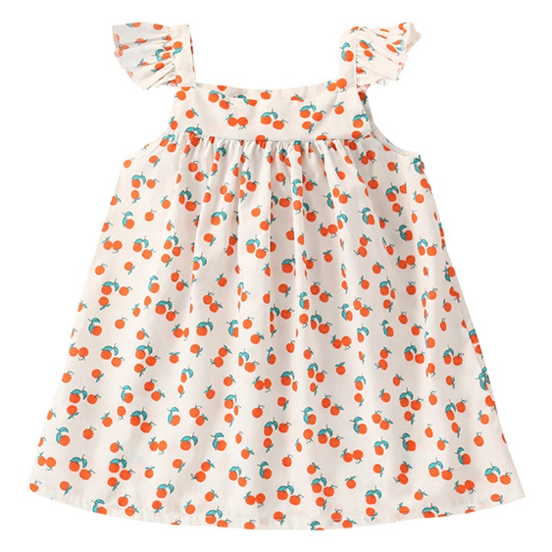 En stock malwee niños vestido de verano nuevo europeo y americano estilo occidental niña Liga falda