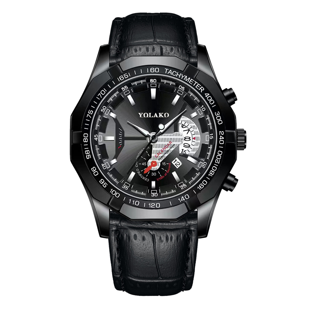 Watch Non-mechanical Watch Large Dial Men's Watch Men's Watch Super Large New Concept Calendar Creative Belt_voghion.com