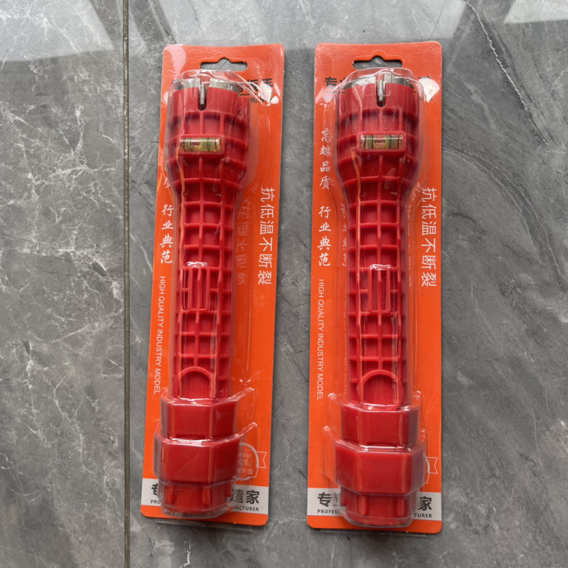 Directo de fábrica multi-función llave del fregadero nuevo grifo de tubería de agua de ocho en uno Instalación de baño herramienta especial Dios